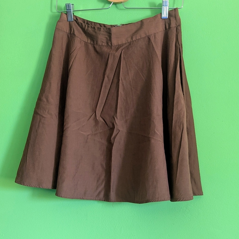 Chocolate Brown A-line Skirt